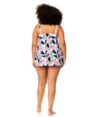 Plus Size Straya Square Neck Tankini Top