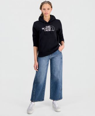 Women's Large Type Graphic Hooded Cotton Sweatshirt