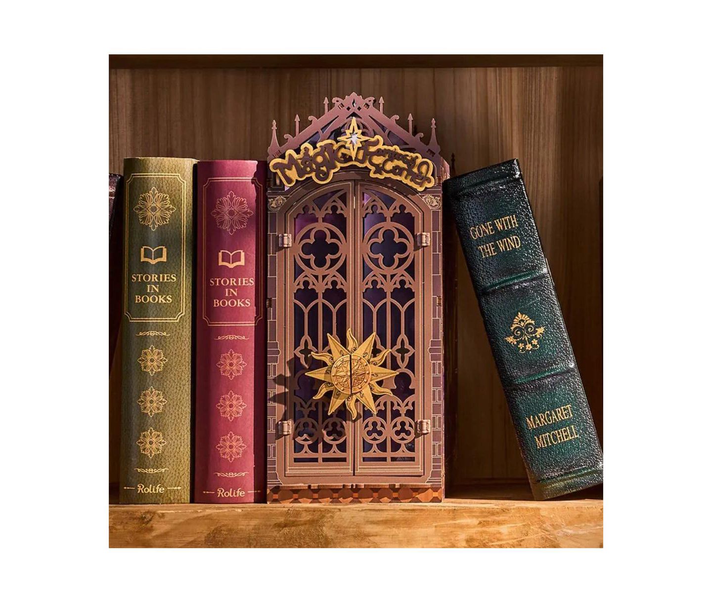 Детские конструкторы Flash Popup Magic Fantasy Corner 185-Piece 3D Wooden DIY Book Nook Kit, Ages 14+ — фото 4