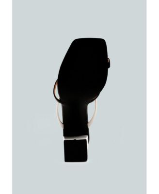 Womens Marve Contrast Strap Block Heel Sandals