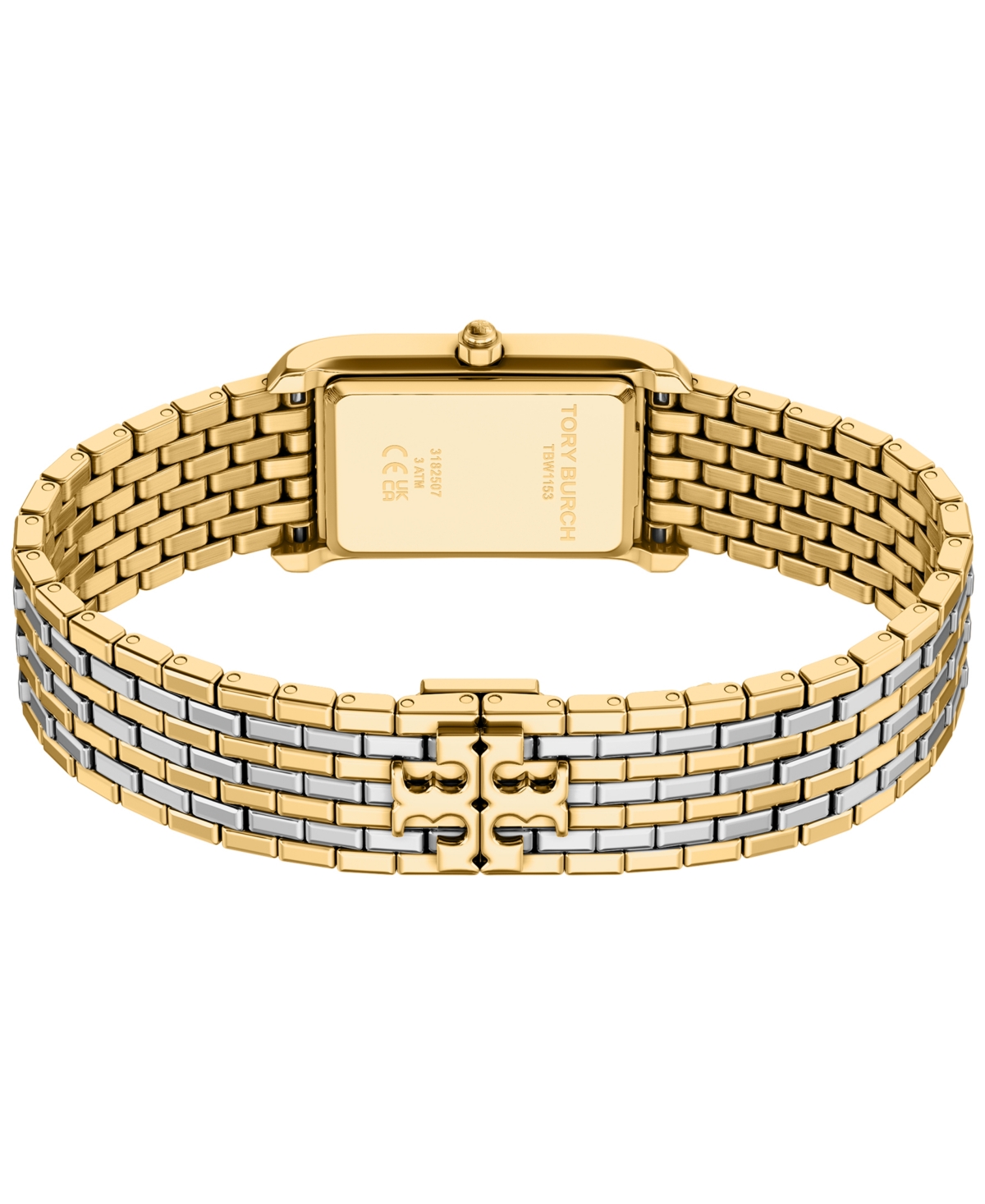 Tory Burch Women's The Eleanor Slim Quartz Two-Hand Two-Tone Stainless Steel Watch, 22mm