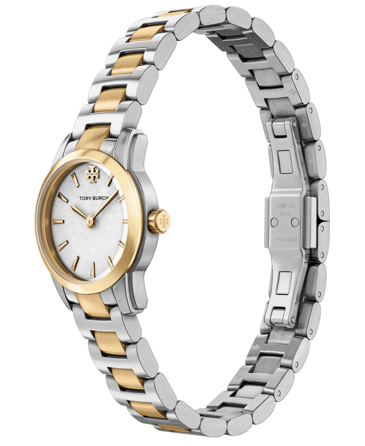 Tory Burch Women's The Miller Round Mini Quartz Two-Hand Two-Tone Stainless Steel Watch, 22mm