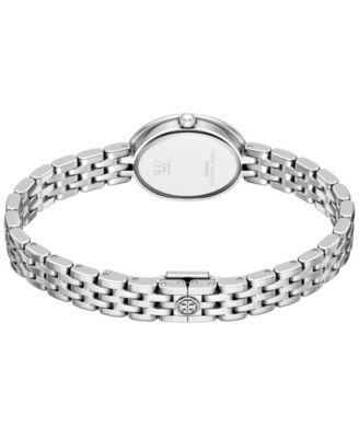 Women's The Oval Quartz Two-Hand Silver Stainless Steel Watch, 30mm