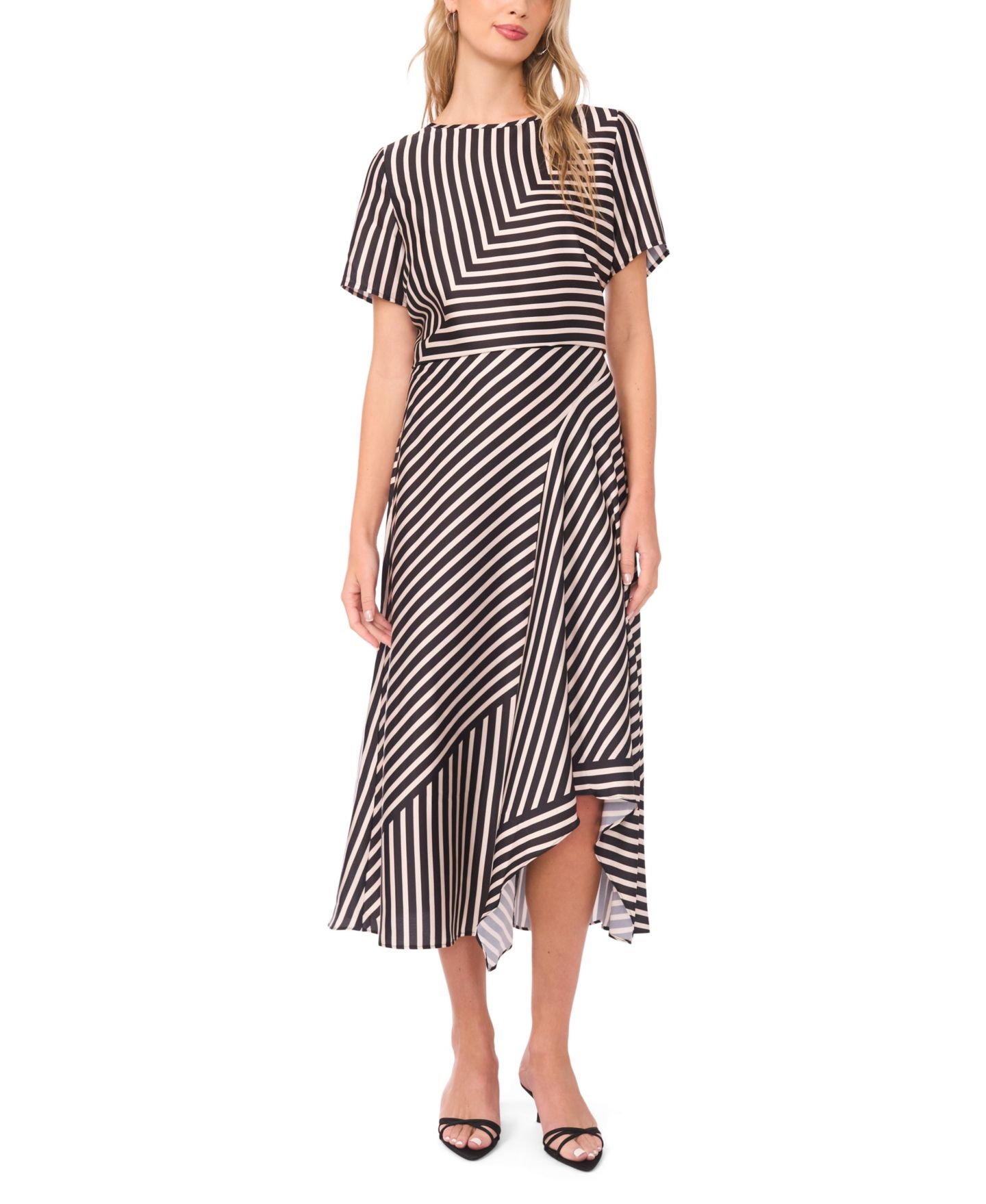 Женская юбка Vince Camuto High-Low Asymmetrical Front Maxi, цвет: Насыщенный чёрный — фото 2