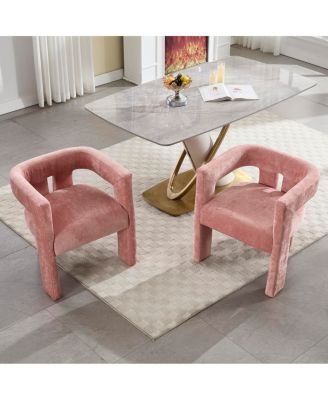 Contemporary Fabric Upholstered Accent/Dining Chair (2PC/SET)