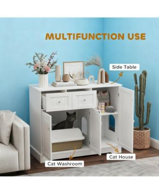 39"×18"×31.5" Cat Litter Box Enclosure with Drawers