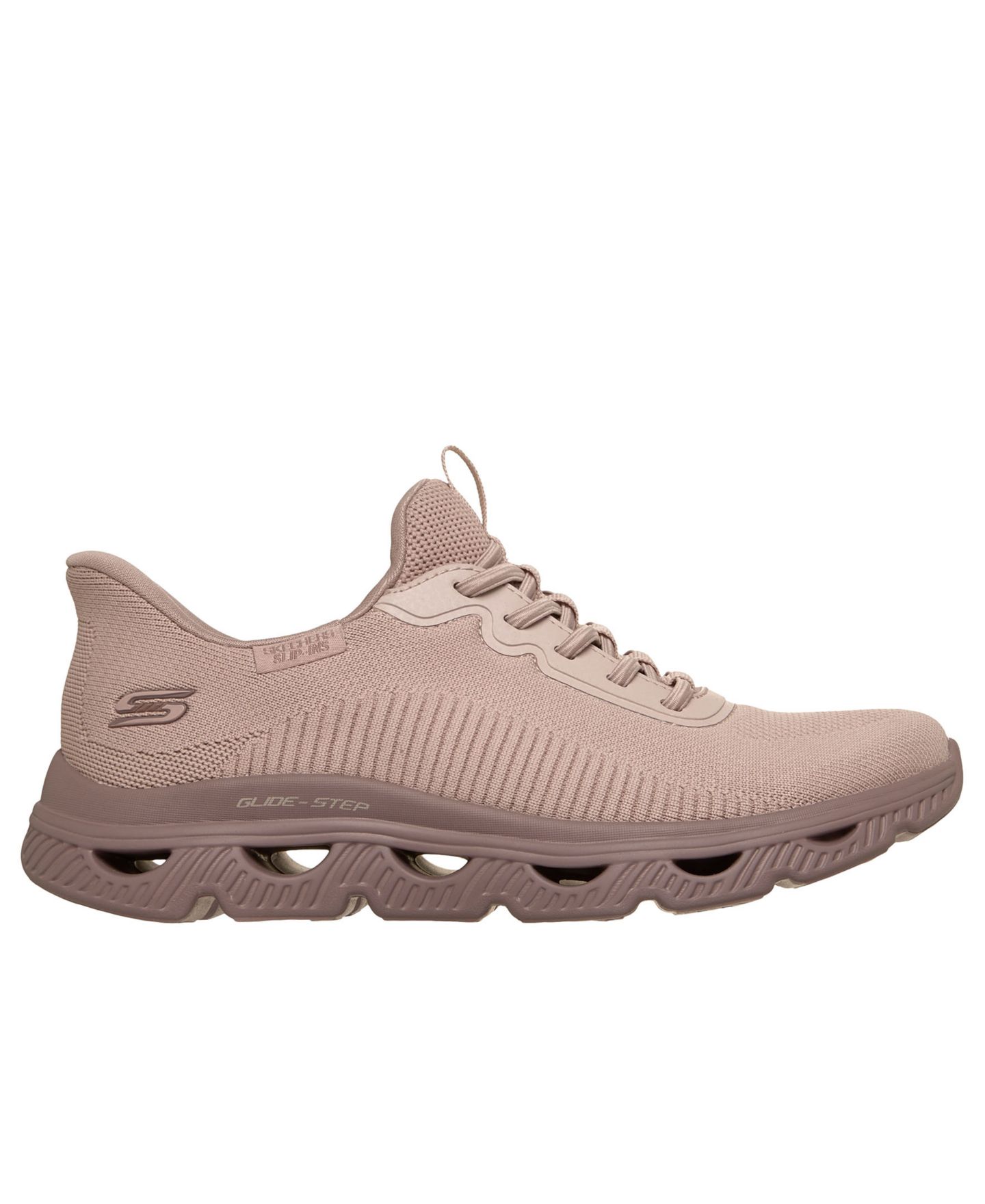 Женские кроссовки Skechers Slip-Ins: Bobs Sport Arcs Wave Walking, цвет: Пудровый — фото 2