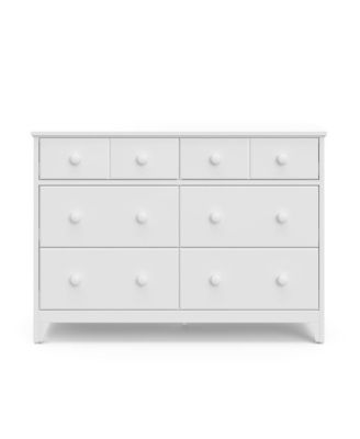 Moss 6 Drawer Double Dresser - White