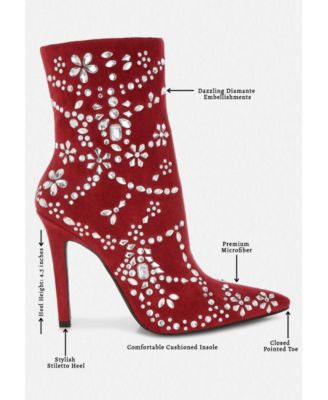 Women's Dunari Diamante Embellished Microfiber Boots