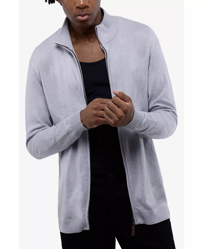 Men's SPRING + MERCER Full Zip Mock Neck Sweater - thumbnail 4