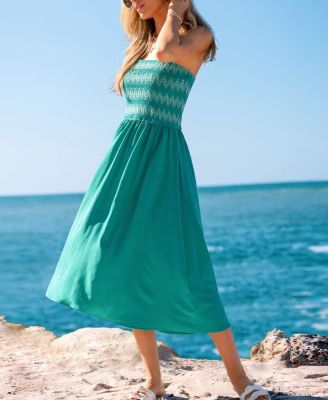 Women's Getting Butterflies Teal Maxi Beach Dress