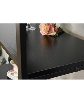 Rattan Cabinet Door Storage Bookshelf with Dual-Function Display/Storage