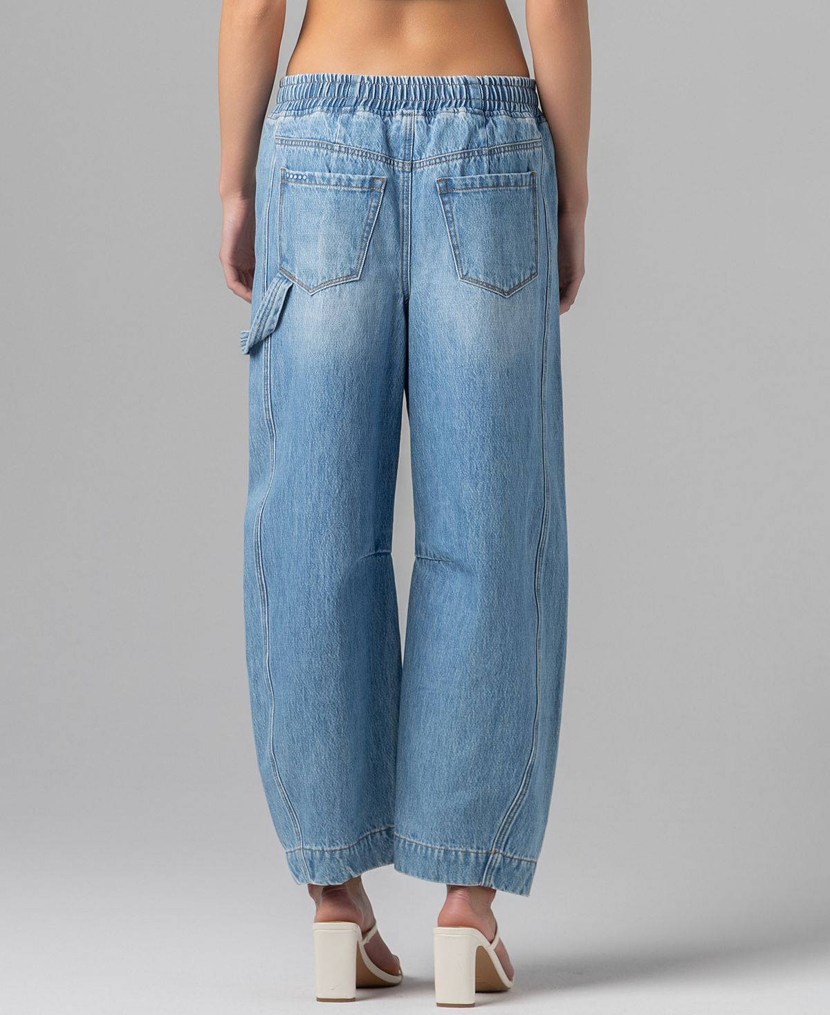 BLANK NYC Women's Pull-On Barrel Jeans view 4 — MAYCSS fashion products