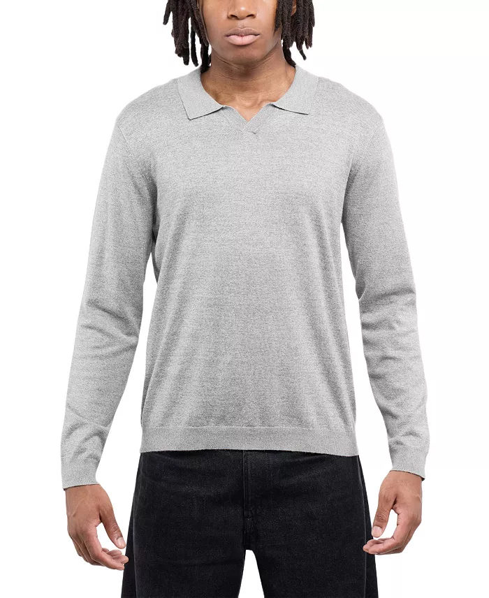 Men's Long Sleeve Sweater Johnny Collar Polo - thumbnail 7