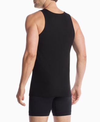Men's Essential Stretch Ribbed Tank Undershirts, 2-Pack