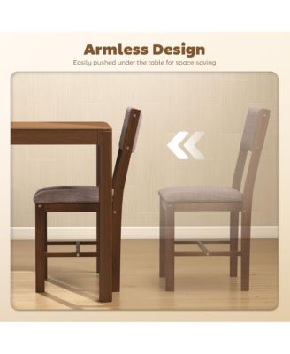 Dining Chairs Set of 4, Linen Upholste Kitchen Chairs,