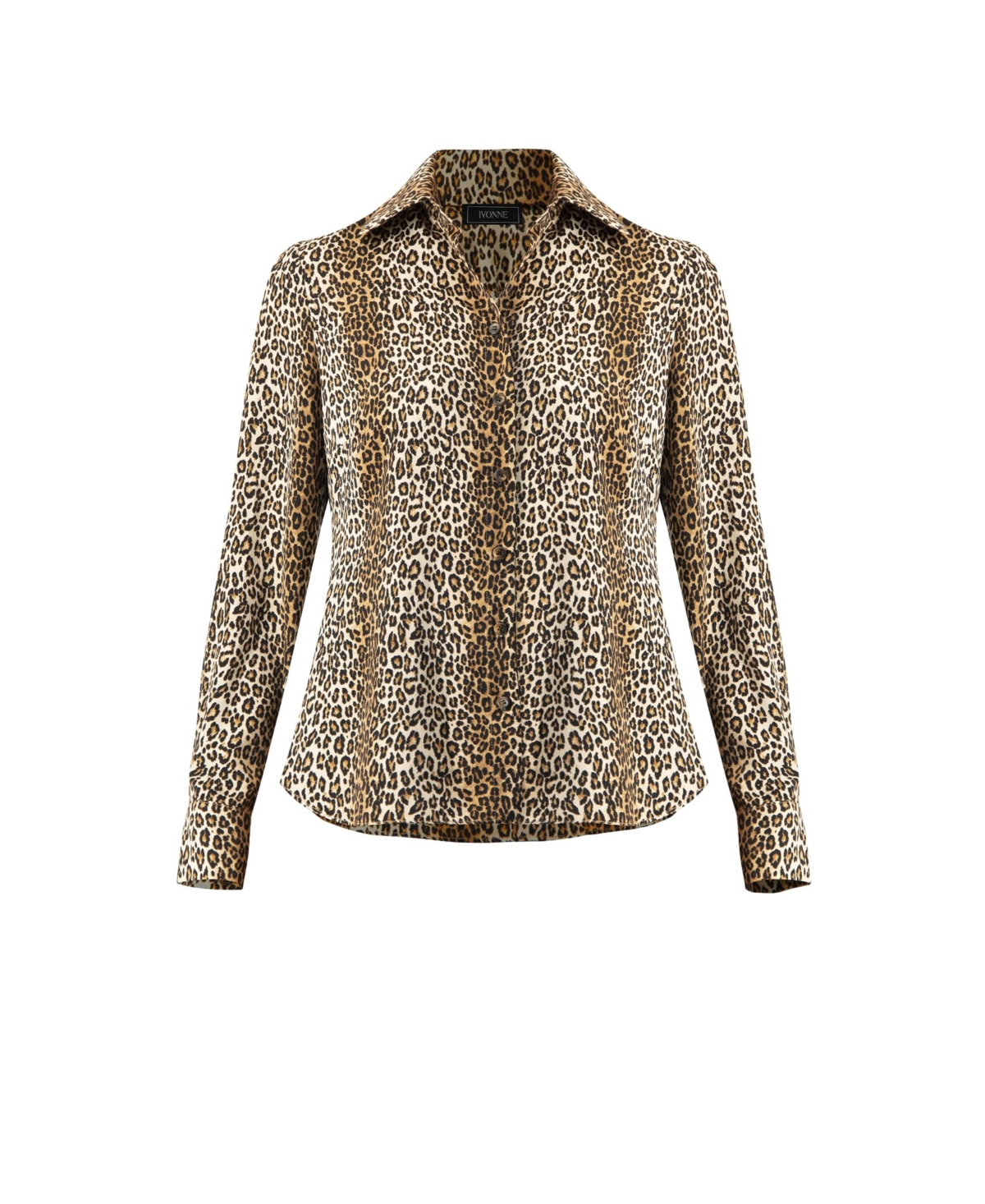 Ivonne Women's Animal Print Satin Shirt