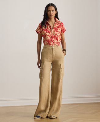 Petite Floral Short-Sleeve Shirt