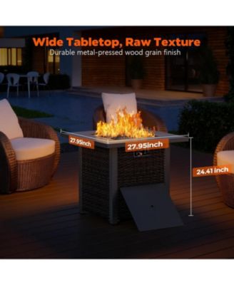 28 Inch Propane Fire Pit, 50, 000 BTU Steel Gas Fire Pits