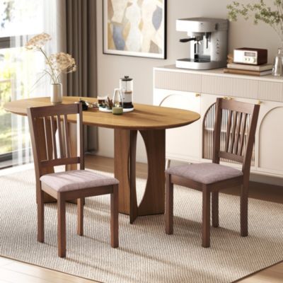 Dining Chairs Set of 2, Upholste Kitchen Chairs, Taupe