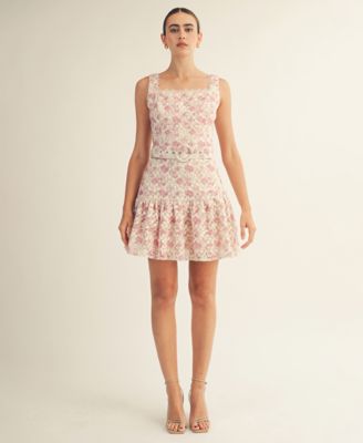 Women's Ruffle Hem Mini Dress