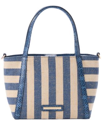 Mona Small Striped Canvas Tote Bag