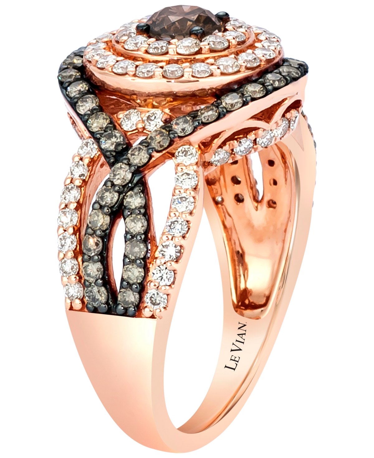 Le Vian Chocolate Diamond (0.81 ct. t.w.) & Nude Diamond (0.83 ct. t.w.) Ring in 14k Strawberry Gold