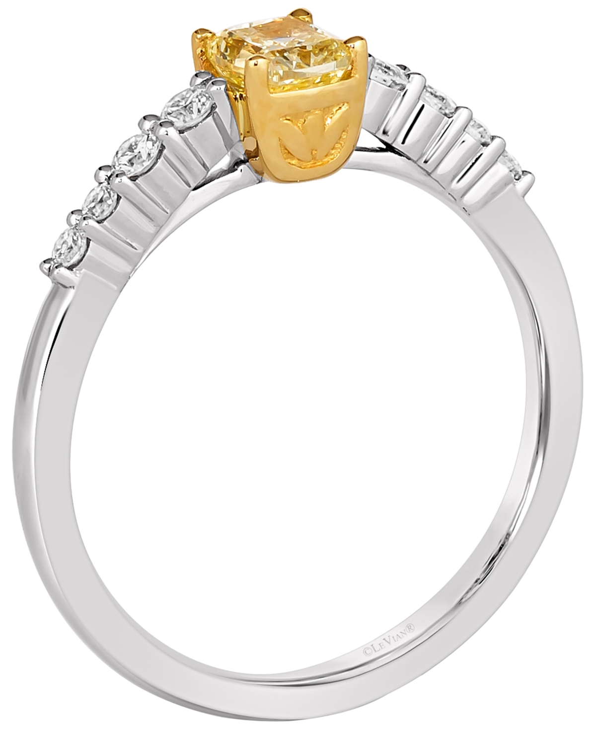Le Vian sunny yellow diamond (0.45 ct. t.w.) & Vanilla Diamond (0.21 ct. t.w.) Ring in 14k Two-Tone Gold