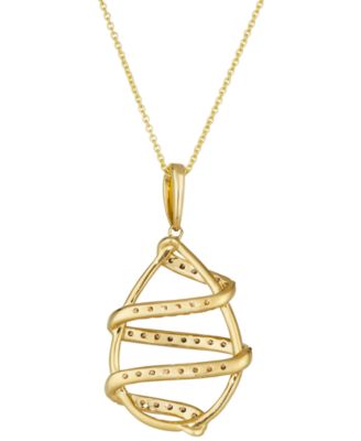 Nude Diamond (1/4 ct. t.w.) & Chocolate Diamond (7/15 ct. t.w.) Pendant Necklace in 14k Honey Gold