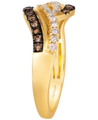 Chocolate Diamond (0.27 ct. t.w.) & Nude Diamond (1/4 ct. t.w.) Ring in 14k Honey Gold