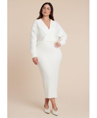 Women's Wrap Sweater Maxi Dress