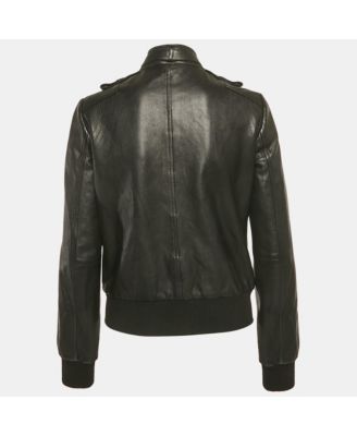 Women's Black Leather Biker Jacket