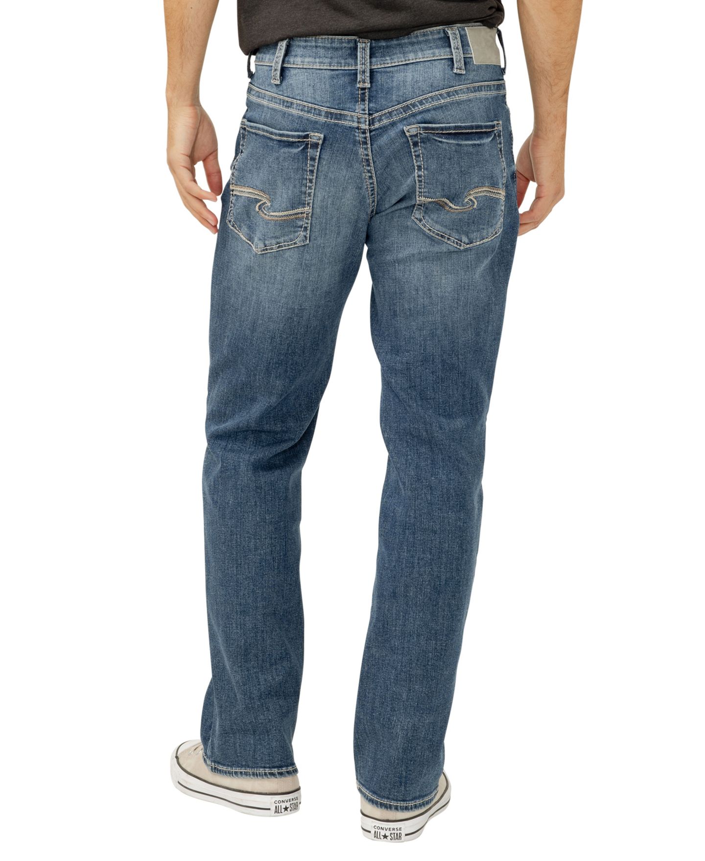 Мужские джинсы Silver Jeans Co. Gordie Relaxed Straight-Fit, цвет: Синий — фото 3