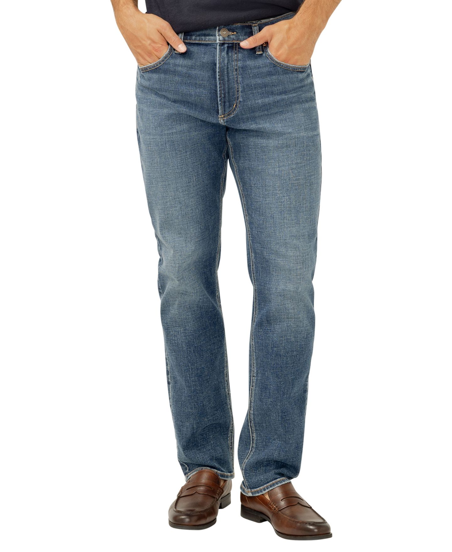 Мужские джинсы Silver Jeans Co. Machray Straight-Leg Stretch Denim Jeans, цвет: Barnes — фото 1
