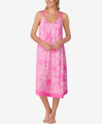 Women's Paisley Printed Sleeveless Midi Gown