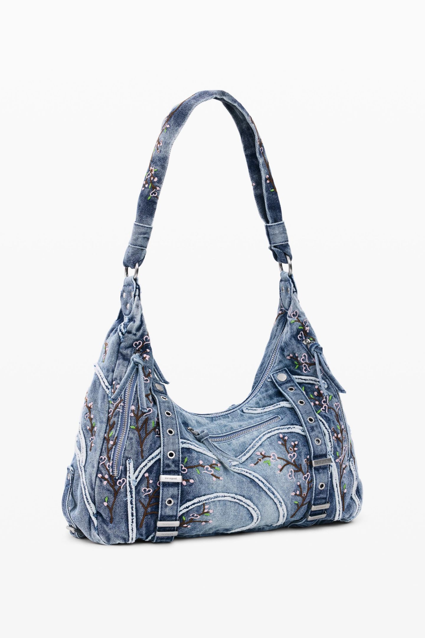 Женская сумка Desigual Denim bag buckles, цвет: Средний синий — фото 5