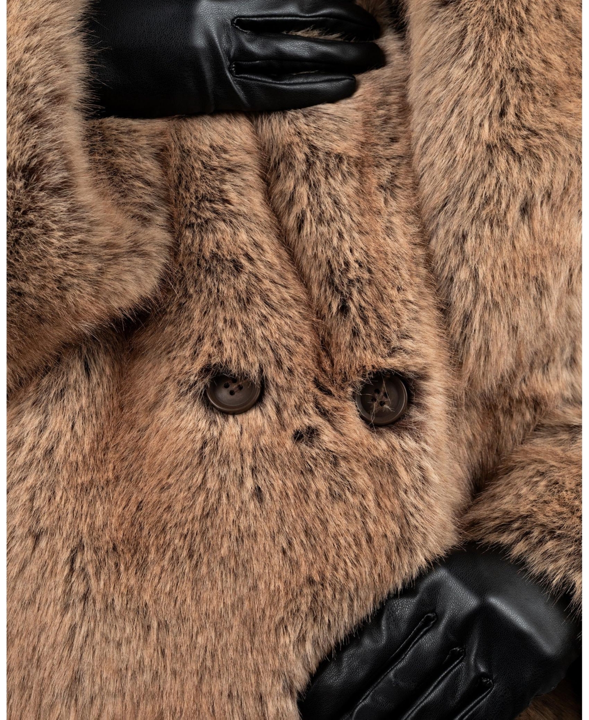 WeWoreWhat Women's Shawl Collar Faux Fur Coat