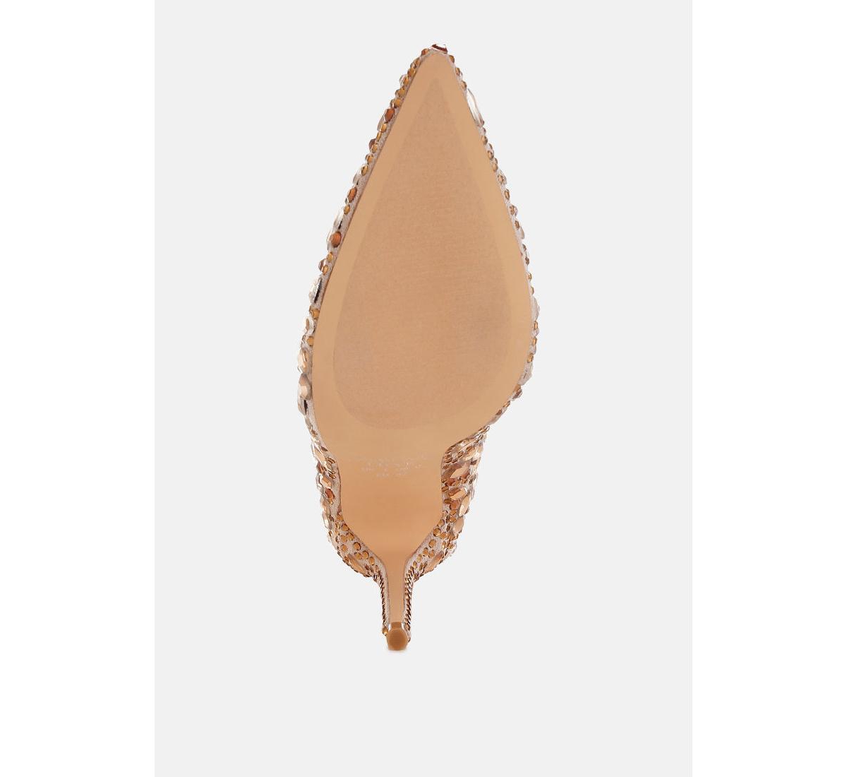 London Rag Women's Iceout Diamante and Rhinestone Embellishments Pumps