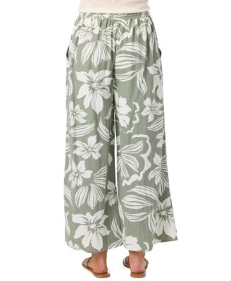 Women's Rosalie Floral Wide-Leg Pull-On Pants