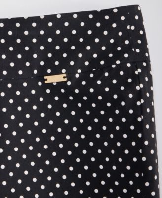 Petite Printed Mid-Rise Pull-On Bengaline Capri Pants