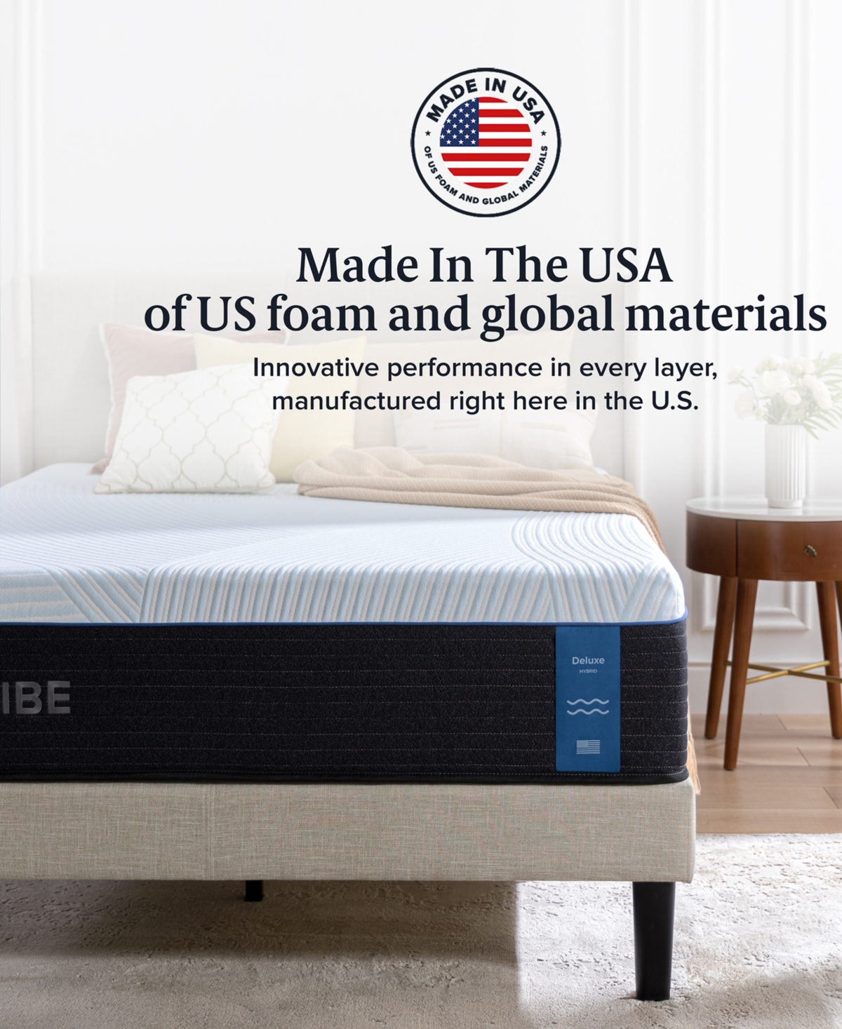Zinus DreamVibe Deluxe 13" Hybrid Medium Plush Tight Top Mattress in a Box, Queen