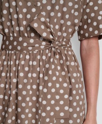 Women's Collared Midi Shirt Dress