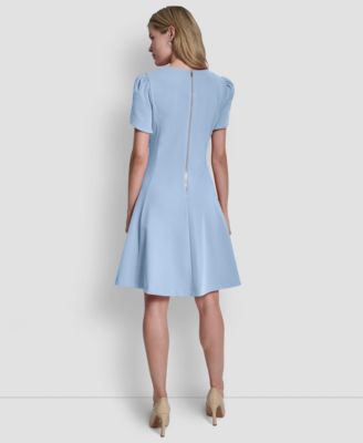 Women's Tulip Sleeve Fit and Flare Dress