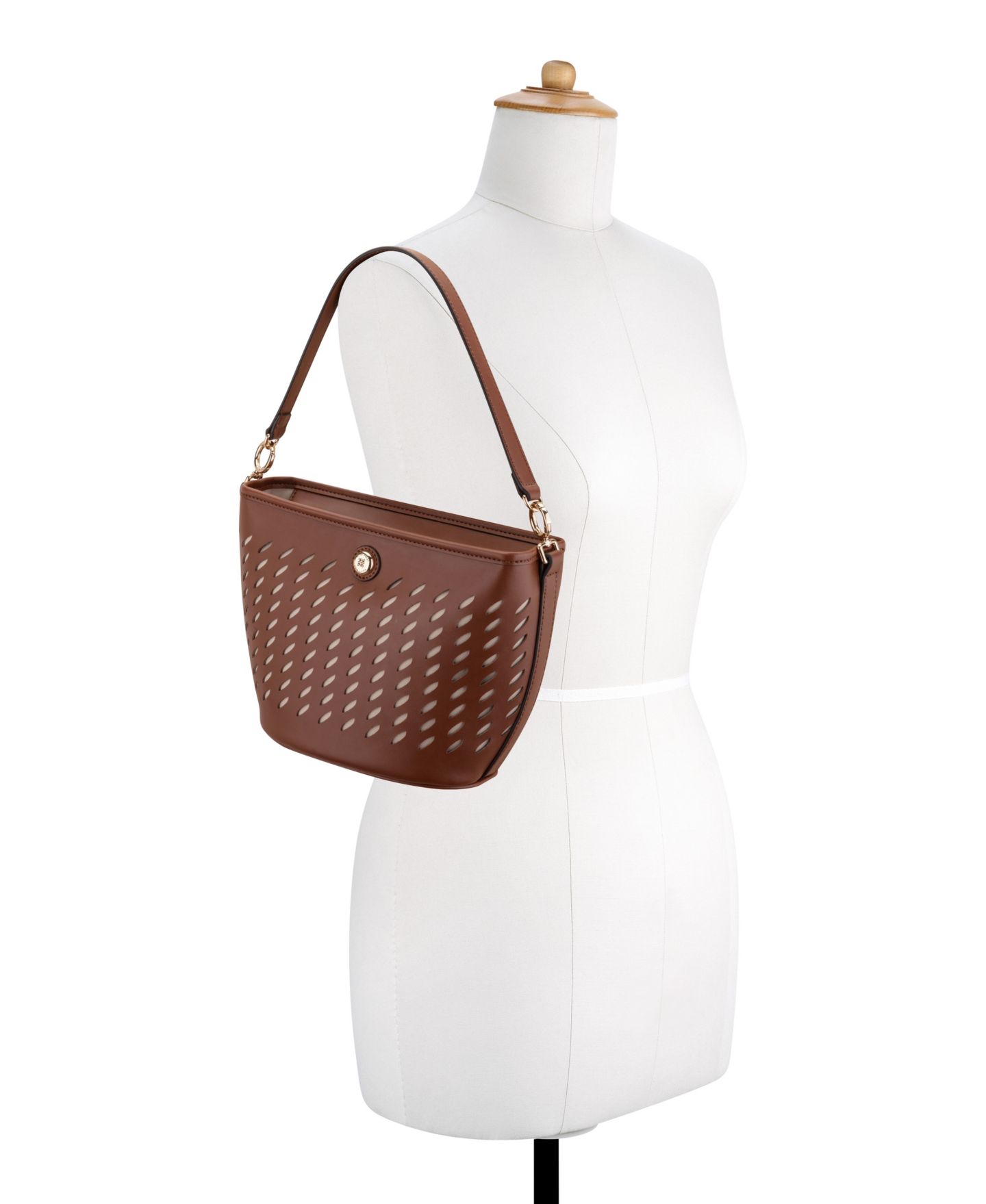 Женская сумка Nine West Trista Medium Crossbody, цвет: Каштановый — фото 6