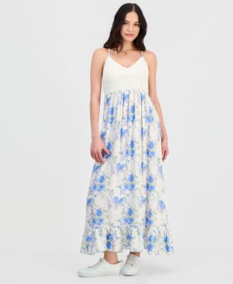 Juniors' Crochet Maxi Dress