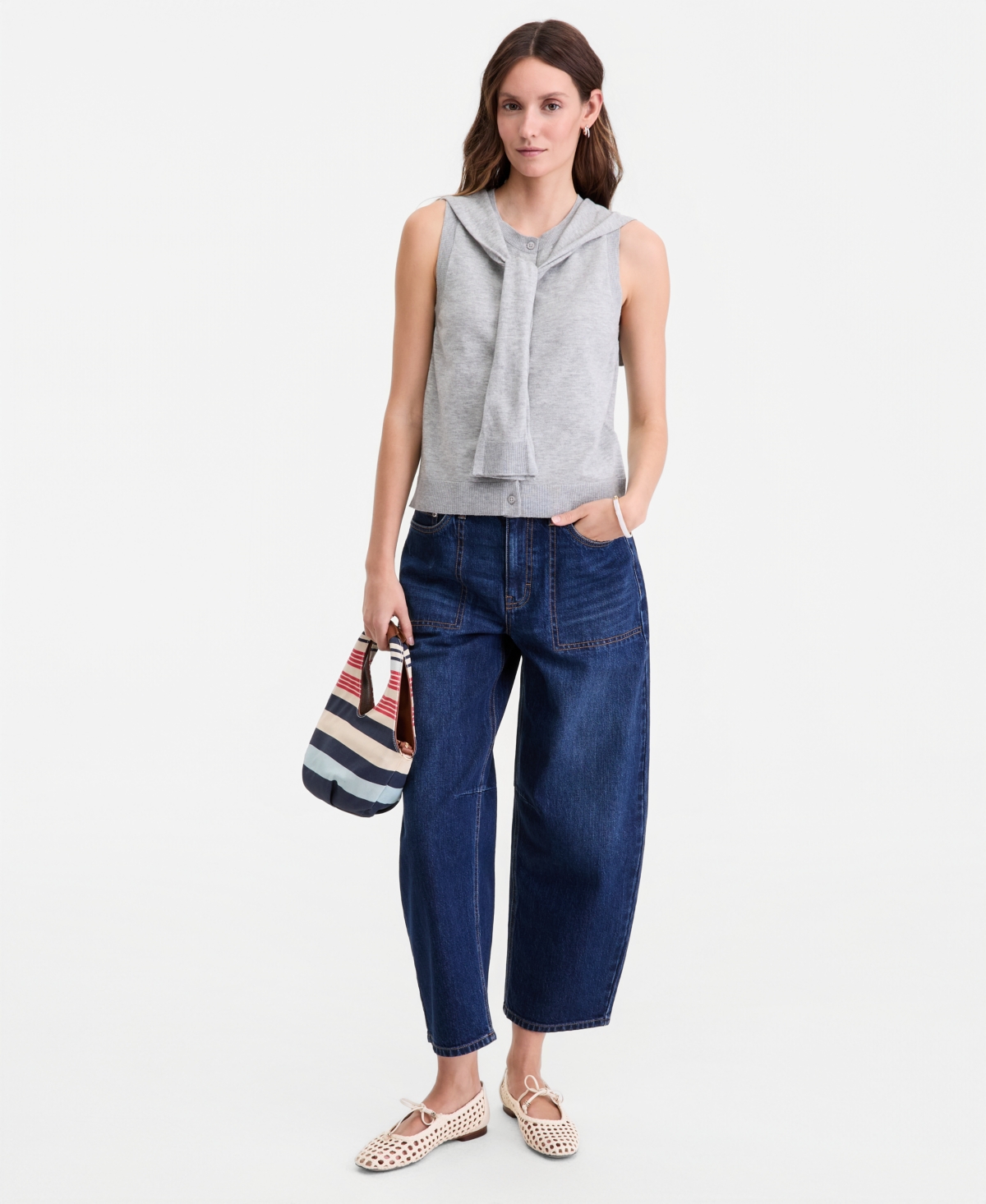 On 34th Women's Tie-Neck Sleeveless Sweater, Macy's Exclusive