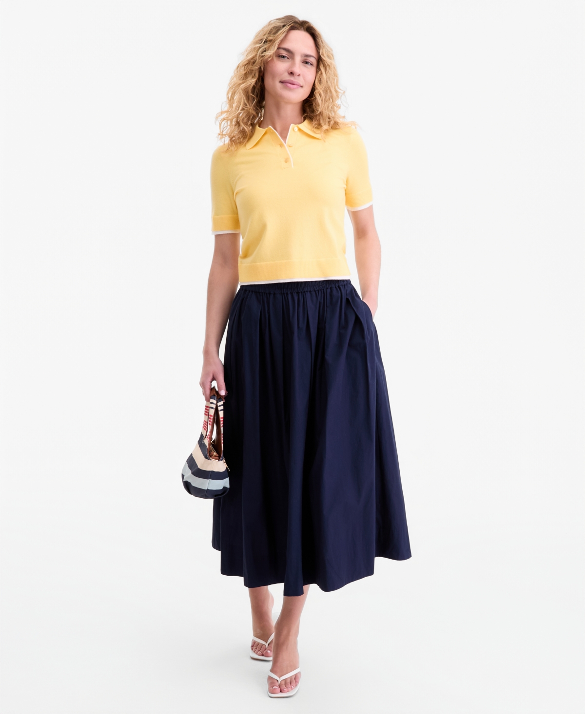 On 34th Women's Short-Sleeve Tipped Polo Sweater, Macy's Exclusive