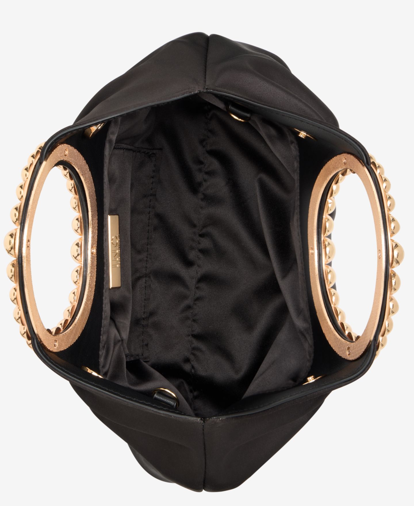 Женский клатч I.N.C. International Concepts Ring Handle Satin Clutch, цвет: Чёрный — фото 4
