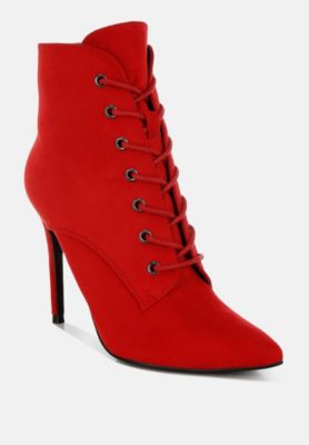 Womens Nesta Stiletto Heel Lace  Boots