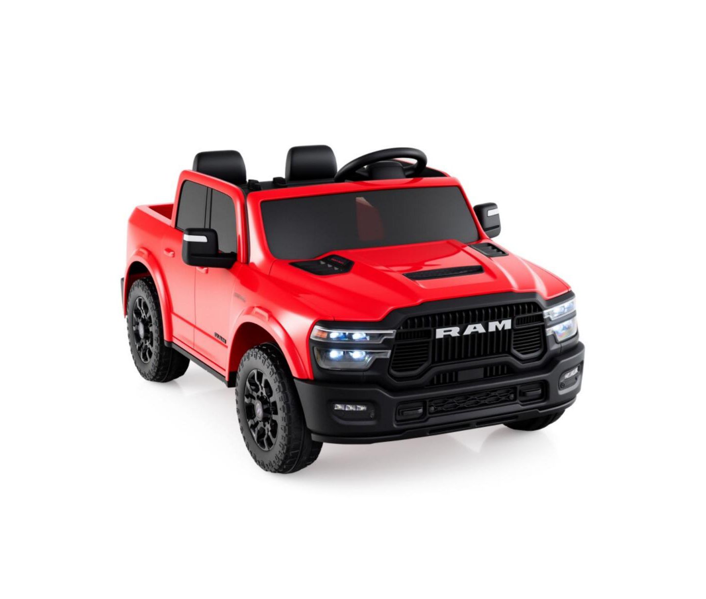 Детская игрушка HONGGE Two-Seater Ride-On Truck with Remote Control & Dual Motors, 2-Seater, Ages 3+, цвет: Красный — фото 1